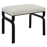 Diverge White Shearling Small Bench by Uttermost - View 4