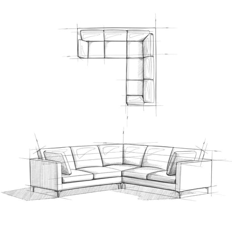 Ava Mid Century Corner Sectional Sofa - sold by Home Elegance USA