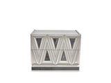 Lavita Modern & Contemporary Style 2-Drawer Night stand Made with Wood and Gold Accents in River Sand Grey      same asG150109278  (NJ inventory)