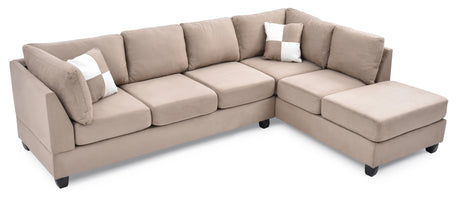 Malone G634B-SC Sectional ( 3 Boxes) , MOCHA - sold by Home Elegance USA