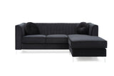 Delray G793B - SC Sofa Chaise ( 3 Boxes) , BLACK | Home Elegance USA