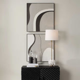 Joel Modern Wood Wall Art (Set of 2) - Gray by Uttermost - View 2