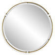Wesley Round Mirror - Gold by Uttermost - View 1