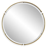 Wesley Round Mirror - Gold by Uttermost - View 1