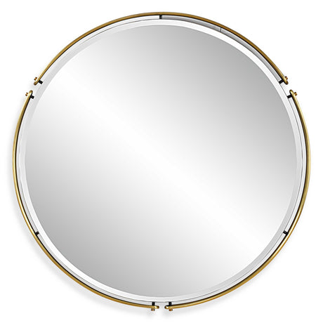 Wesley Round Mirror - Gold by Uttermost - View 1