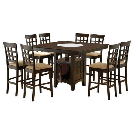 Tolland Tan and Cappuccino 9-piece Dining Set - sold by Home Elegance USA