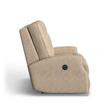 Devon Transitional Fabric Power Reclining Loveseat With Nailhead Trim | Flexsteel