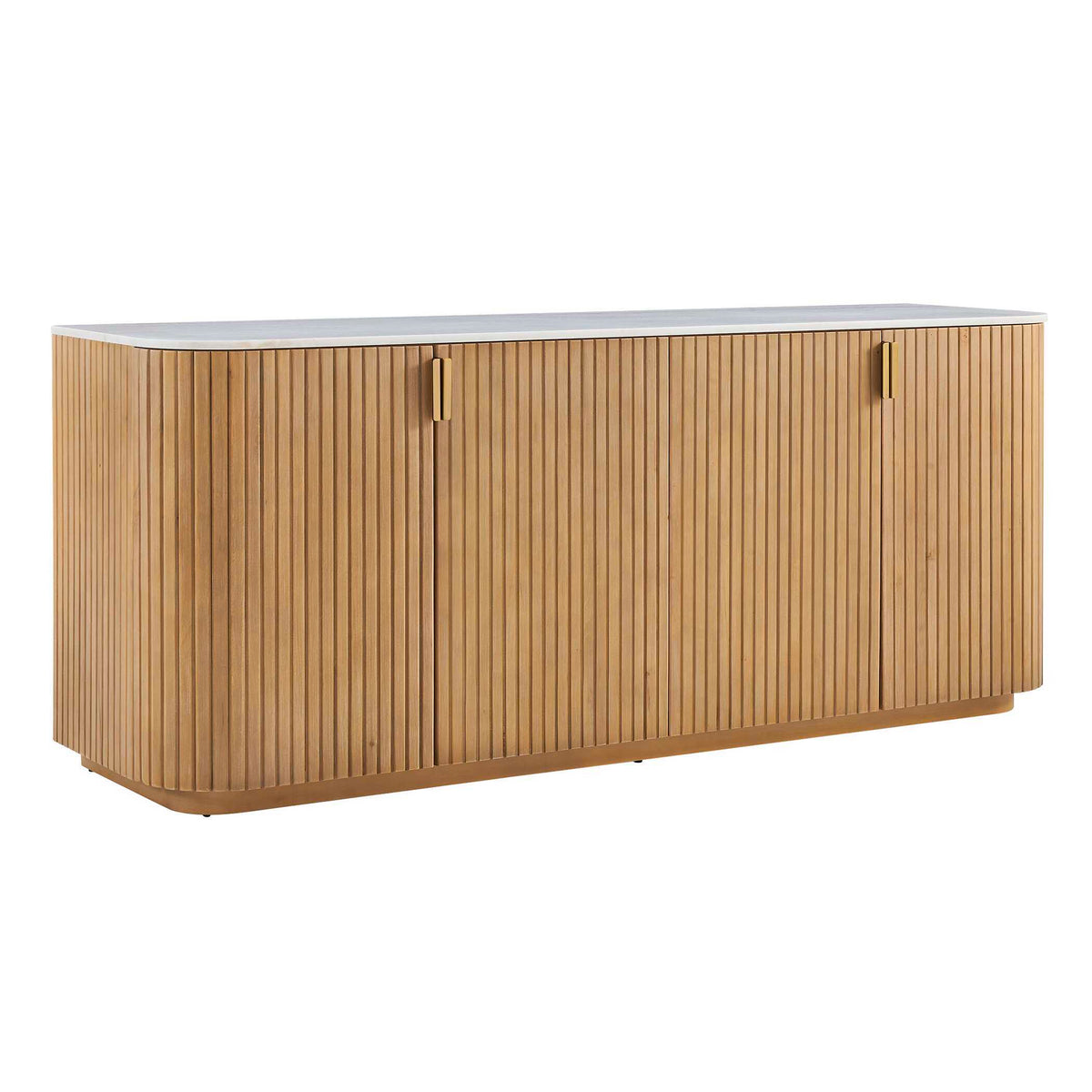 Arik 4 Door Walnut Cabinet Woodtone - Light Brown by Uttermost - View 4