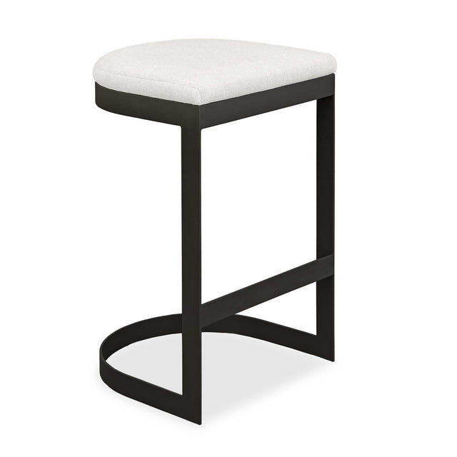 Maude Outdoor Bar Stool - White / Black by Uttermost - View 1