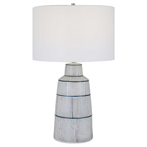 Breton Nautical Stripe Table Lamp - White by Uttermost - View 1