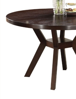 Drake Gray Fabric & Espresso Finish 5PCs Dining Room Set - sold by Home Elegance USA