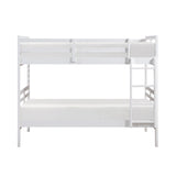 Twin over Twin Bunk Bed 1pc Classic White Finish Youth Bedroom Furniture Durable Wood - sold by Home Elegance USA