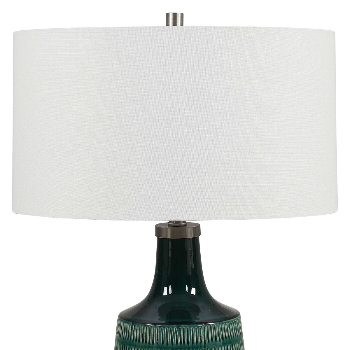 Scouts Table Lamp Deep Green - Green / White by Uttermost - View 6