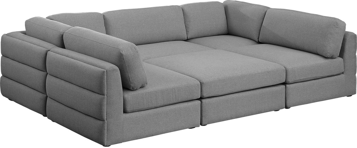 Beckham - Modular Sectional 6 Piece - Gray | Home Elegance USA