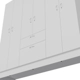 Kibo 6 Doors Armoire, One Drawer, Rod, Seven Interior Shelves, White -Bedroom - sold by Home Elegance USA