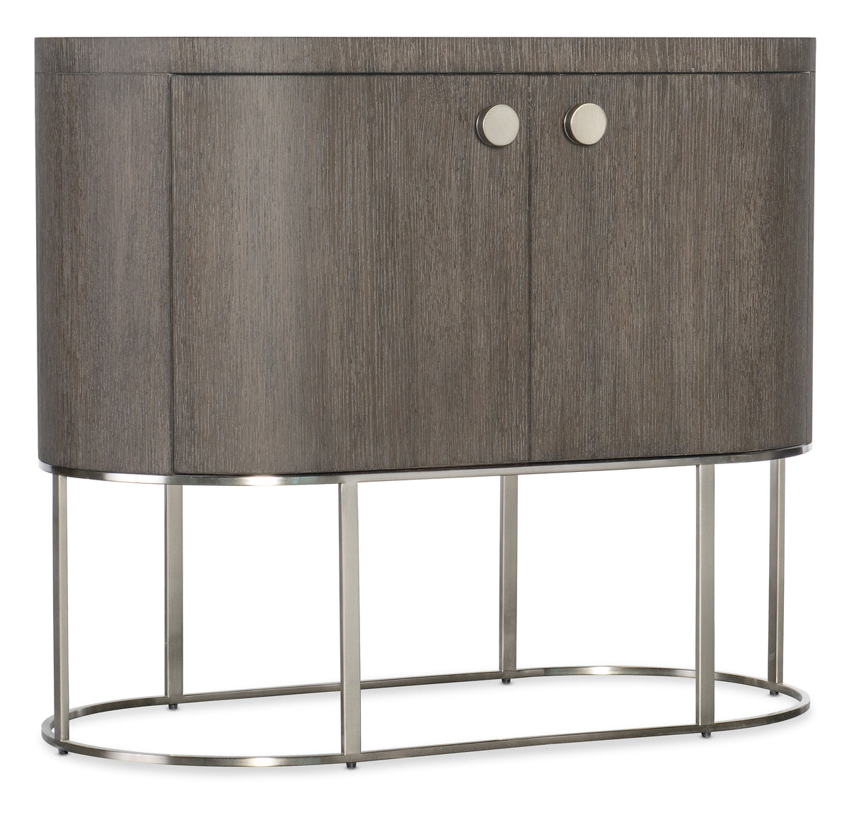 Modern Mood Oval Nightstand - Dark Brown / Dark Gray by Hooker Furniture - View 1
