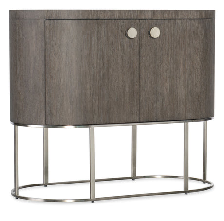 Modern Mood Oval Nightstand - Dark Brown / Dark Gray by Hooker Furniture - View 1