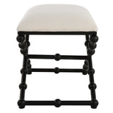 Iron Drops Small Bench - White / Black by Uttermost - View 5