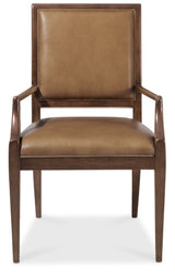 Archives Leather Arm Chair - Light Brown by Hooker Furniture - View 7