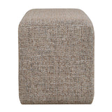 Kelce Woven Checkered Ottoman - Light Brown by Uttermost - View 7