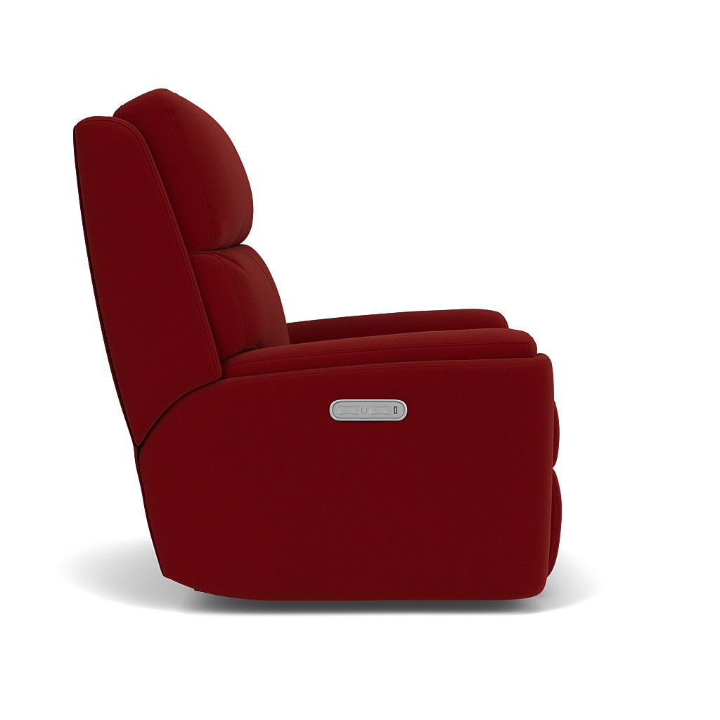 Rio Transitional Leather Power Recliner, Power Headrest | Flexsteel