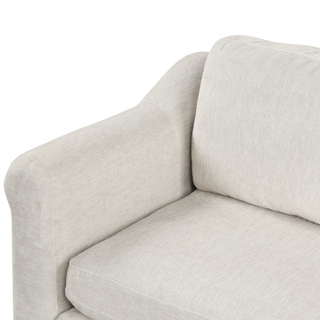 Contemporary U-shaped Sectional Sofa with Movable Storage Ottoman, White Chenille 111.8' - sold by Home Elegance USA