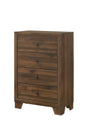Rustic 1pc Contemporary 4-Drawer Storage Tall Chest Metal Hardware Rustic Brown Cherry Rustic Finish Wooden Bedroom Furniture