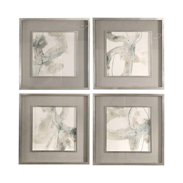 Divination Abstract Art (Set of 4) - Beige / Gray by Uttermost - View 1