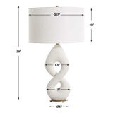 Meridian Ivory Stone Table Lamp - White by Uttermost - View 7