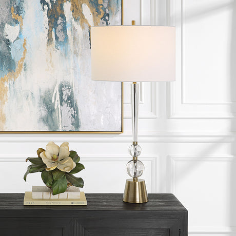 Annily Crystal Table Lamp Brass - Yellow by Uttermost - View 2