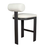 Bolster Back Outdoor Bar Stool - White / Black by Uttermost - View 3