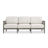 Borneo Outdoor Sofa Brown / Oyster White - White / Dark Brown by Uttermost - View 1