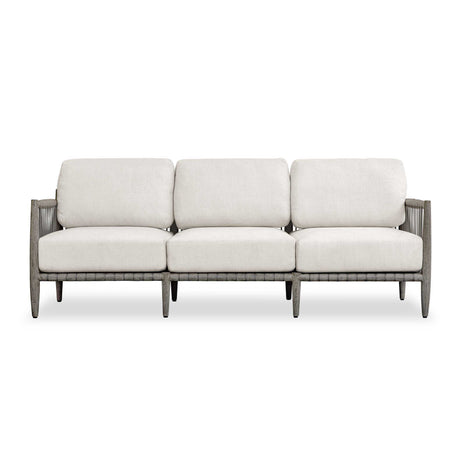 Borneo Outdoor Sofa Brown / Oyster White - White / Dark Brown by Uttermost - View 1