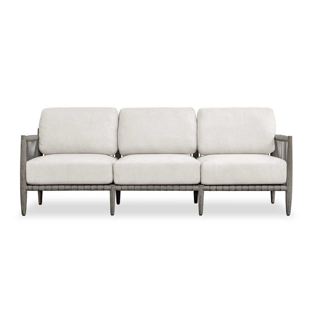 Borneo Outdoor Sofa Brown / Oyster White - White / Dark Brown by Uttermost - View 1