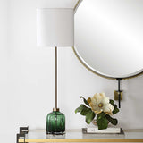 Lois Glass Buffet Lamp - Green by Uttermost - View 3