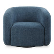 Junie Swivel Barrel Chair - Blue by Uttermost - View 1