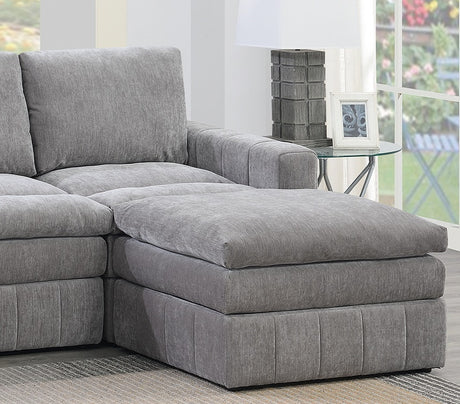 6-Piece Modular Sectional Sofa Set – Graphite Morgan Suede with Plush Pillow Top & Triple Layer Cushion | Modern Comfort for Living Rooms - sold by Home Elegance USA