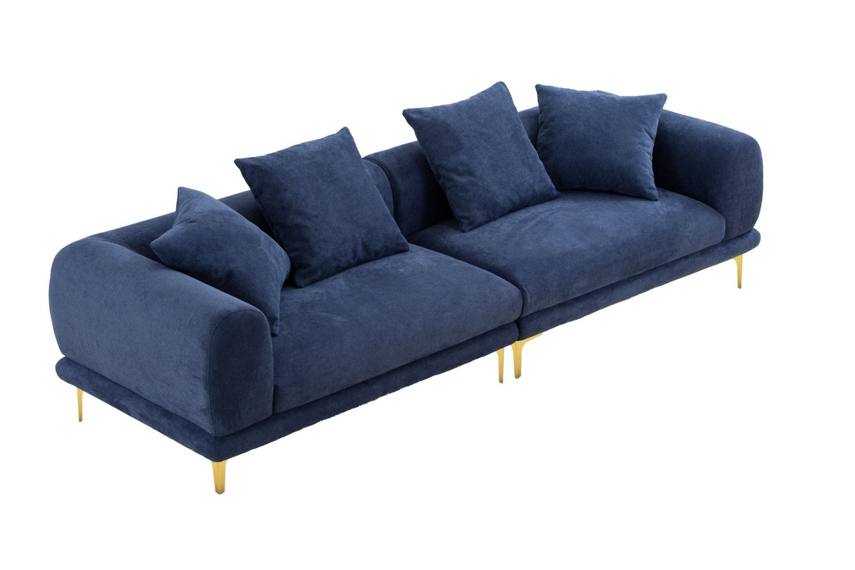 108.3'' Modern Sofa Couch 4 - Seater Fabric Sofa for Livingroom Office BLUE | Home Elegance USA