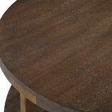 Palisade Round Wood Coffee Table - Dark Brown by Uttermost - View 6