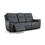 Sawyer Power Reclining Sofa With Power Headrests & Lumbar - Marine | Flexsteel