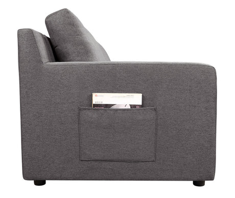 Waylon 145.5' Gray Linen 7-Seater U-Shape Sectional Sofa Chaise with Pocket - sold by Home Elegance USA