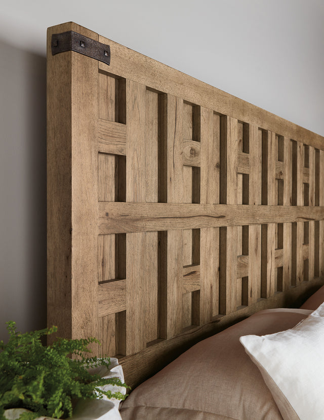 Vineyard Row King Panel Bed - Light Brown by Hooker Furniture - View 2