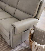 Somers Sofa With Power Recline & Power Headrest - Light Gray by Hooker Furniture - View 2