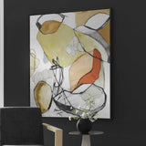 Charcoal Improvision Framed Abstract Art - White / Yellow by Uttermost - View 3