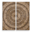 Lanciano Wood Wall Art - Light Brown by Uttermost - View 1
