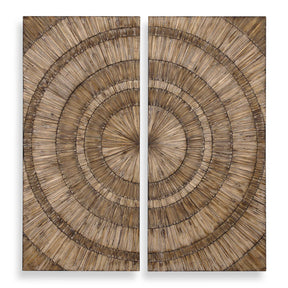 Lanciano Wood Wall Art - Light Brown by Uttermost - View 1