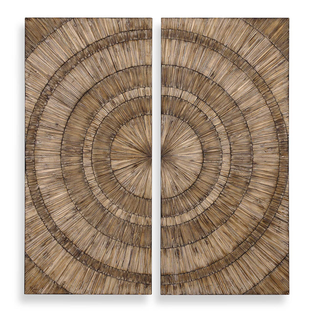 Lanciano Wood Wall Art - Light Brown by Uttermost - View 1