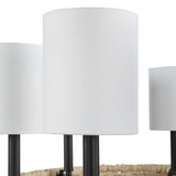 Faiyam 8 Light Rattan Chandelier - Black by Uttermost - View 9