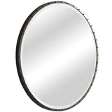Benedo Round Mirror - Black by Uttermost - View 3