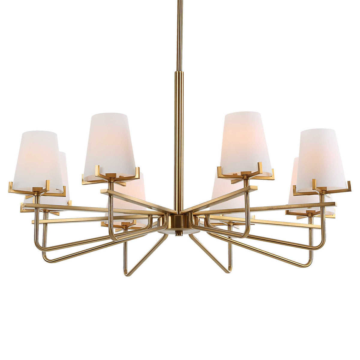 Lassen 8 Light Chandelier Brass - Bronze by Uttermost - View 6